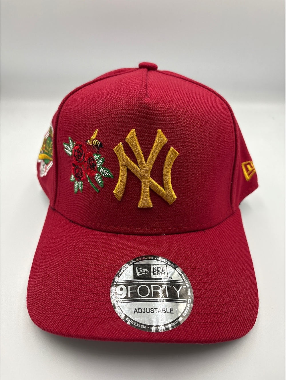 New Era 9FORTY Adjustable Red NY Embroidered Baseball Cap